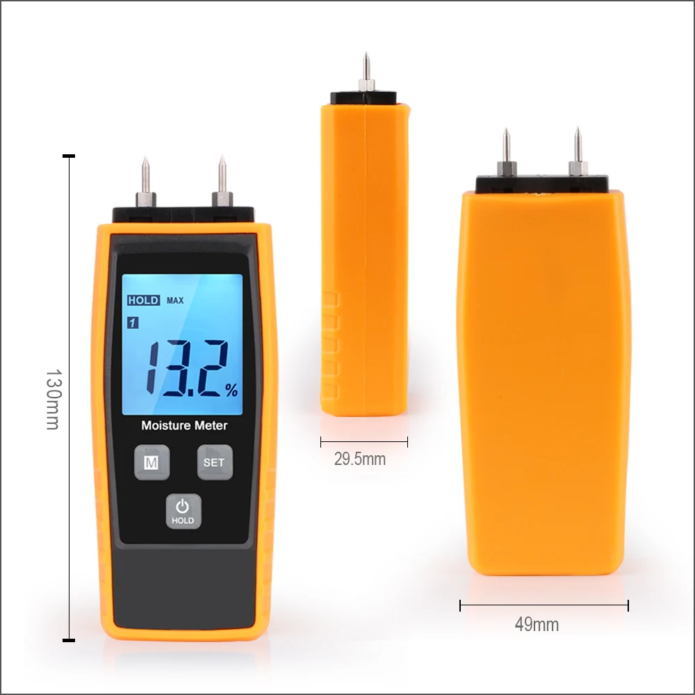 RZ Wood Moisture Meter Digital Wood Moisture Meter Concrete 0-80% Emt01 Woodworking Measuring carton Building Material Moisture