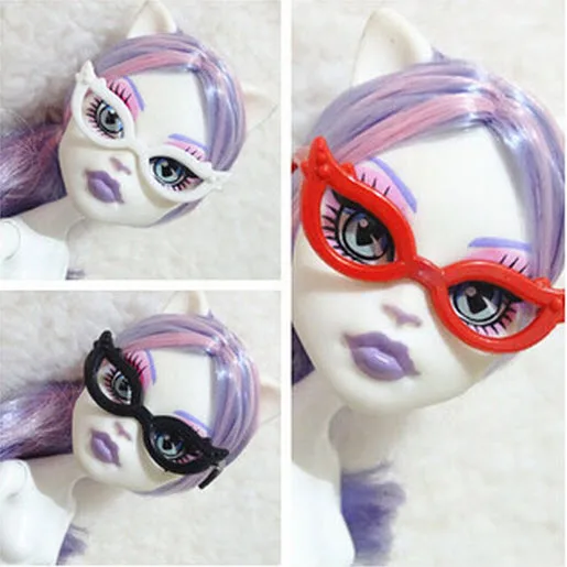 

10pcs/set Dolls Accessories Mini Plastic Glasses For Monster High Dolls For Demon Dolls 1/6 Doll House Kids Toy Party Glasses