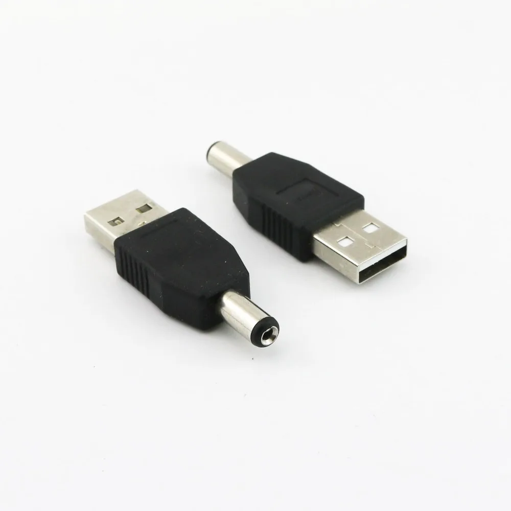 

10 шт. USB 2.0 тип A штекер до 5,5x2,1 мм штекер 5 в постоянного тока адаптер разъем