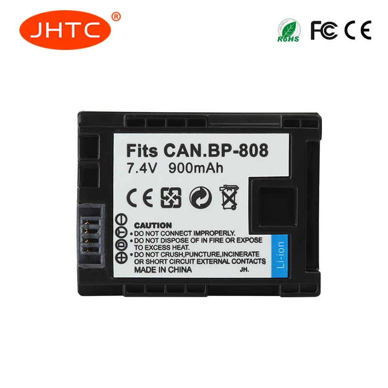 Battery BP 808 BP 809 BP 819 BP827 for Canon FS300 FS100 XA10 VIXIA HG20 HF21 HF S11 HF S10 HF11 900mAh Battery