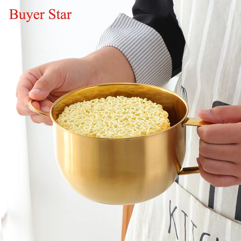 1 PCS Multifunction Noodle Bowl With Handle Ring Salad Ice Cream Soup Instant Noodle Bowl  Food Container Kitchen Tablewares