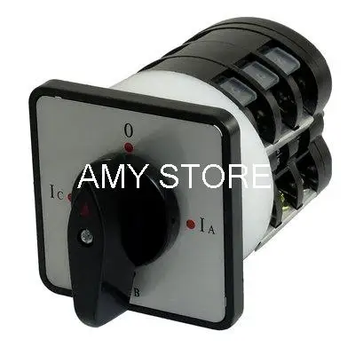 Interruptor de cámara de cambio Universal, montaje en Panel LW5-16/LH3.3 500VAC 16A, posición de IC-0-IA-IB, 12 terminales rotativos