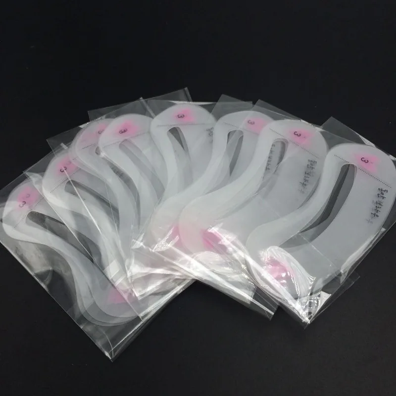 Wholesale 3000pcs Eyebrow Shape Tool 3 Styles Reusable Eyebrow Drawing Guide Card Eyebrow Stencil Eye Brow Template Shaping Card