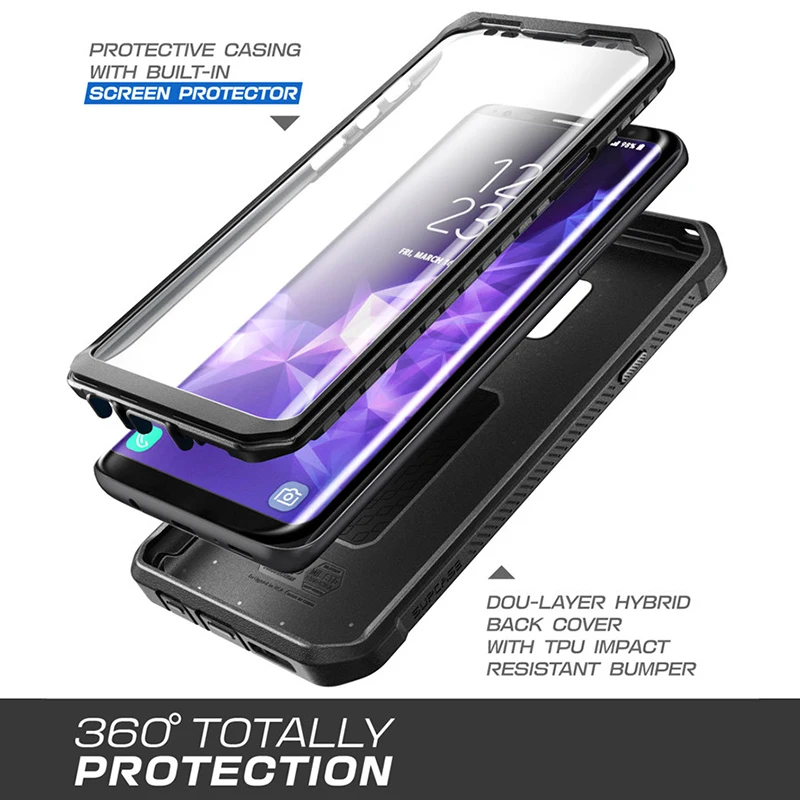 For Samsung Galaxy S9 Plus Case SUPCASE UB Pro Full-Body Rugged Holster Protective Case with Built-in Screen Protector Cover