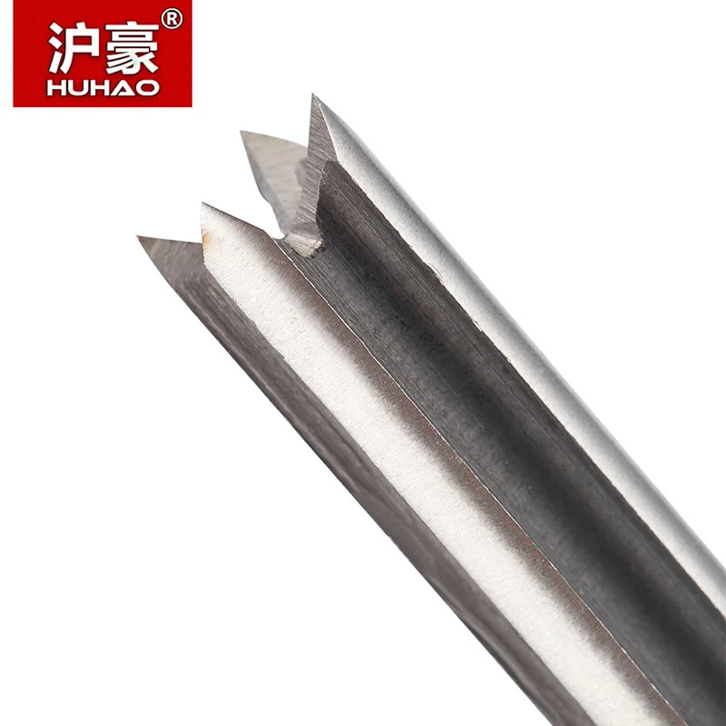 HUHAO 1/4 Woodworking Tool Grooving Router Bits Slotting Alloy Four-flute Straight Cutter High Speed Steel Tenon Tool For Wood