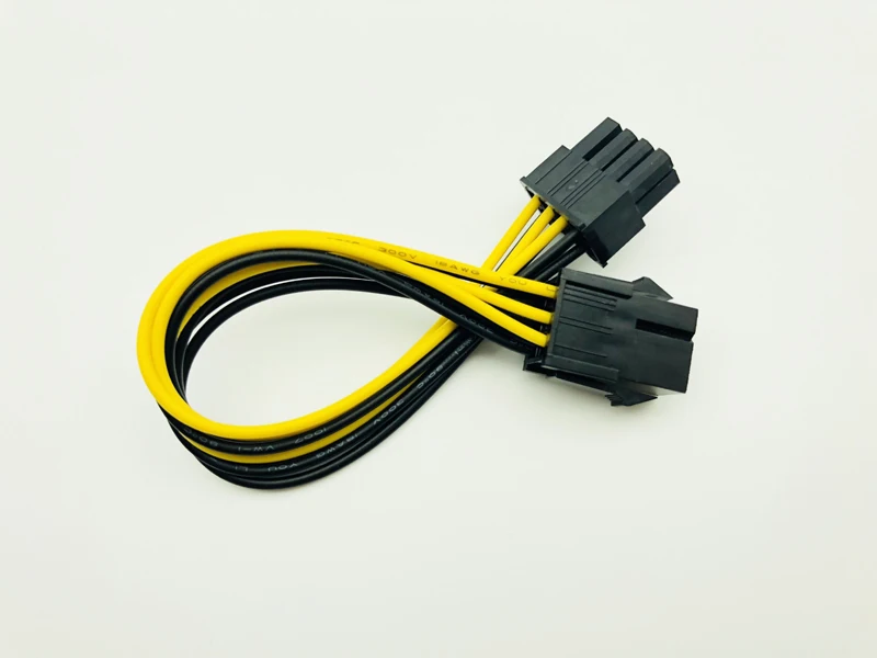 5pcs 6 Pin Feamle to 8 Pin Male PCI Express Power Converter Cable CPU Video Graphics Card 6Pin to 8Pin PCIE Power Cable for BTC