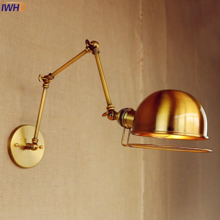 iwhd estilo loft luz de parede industrial led edison wandlampen balanco ajustavel braco longo lampada parede vintage apliques pared 01