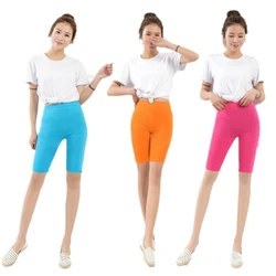 Legging für Damen Sommer Stil modalen Dünger plus Größe 7xl weiche atmungsaktive Bonbon farbe weibliche knielange Hose