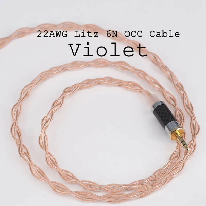 Moondrop Lyre Acoustics-Violet 6N OCC 0.78 Double Pin 3.5mm Single End/2.5mm Balance/4.4mm Balance Plug earphone Upgrade cable