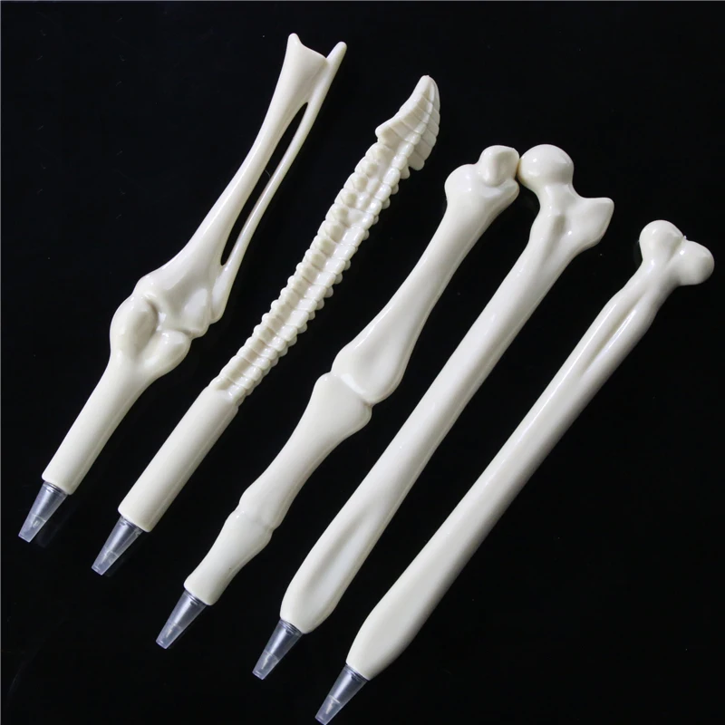 5 Pcs Different Styles Pen Bone Shape Ballpoint Pens Wholesale New Creative Gift School Office Stationery