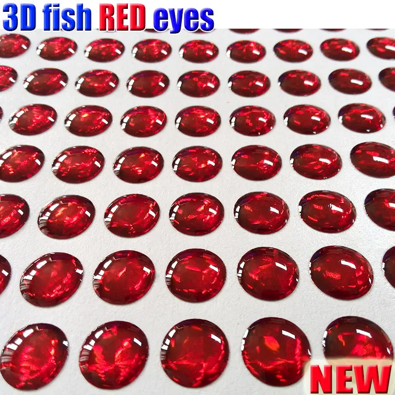 2022HOT 3d  lure eyes,fly tying Lure bait eyes solid color fish eyes 500pcs/lot color RED fising eyes