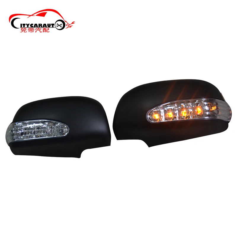 2PCS/SET LED REAR MIRROR COVER WITH TURN SIGNAL LIGHTS FIT FOR TOYOTA HILUX VIGO SIDE DOOR REAR MIRROR LED LIGHTS 2006-2014