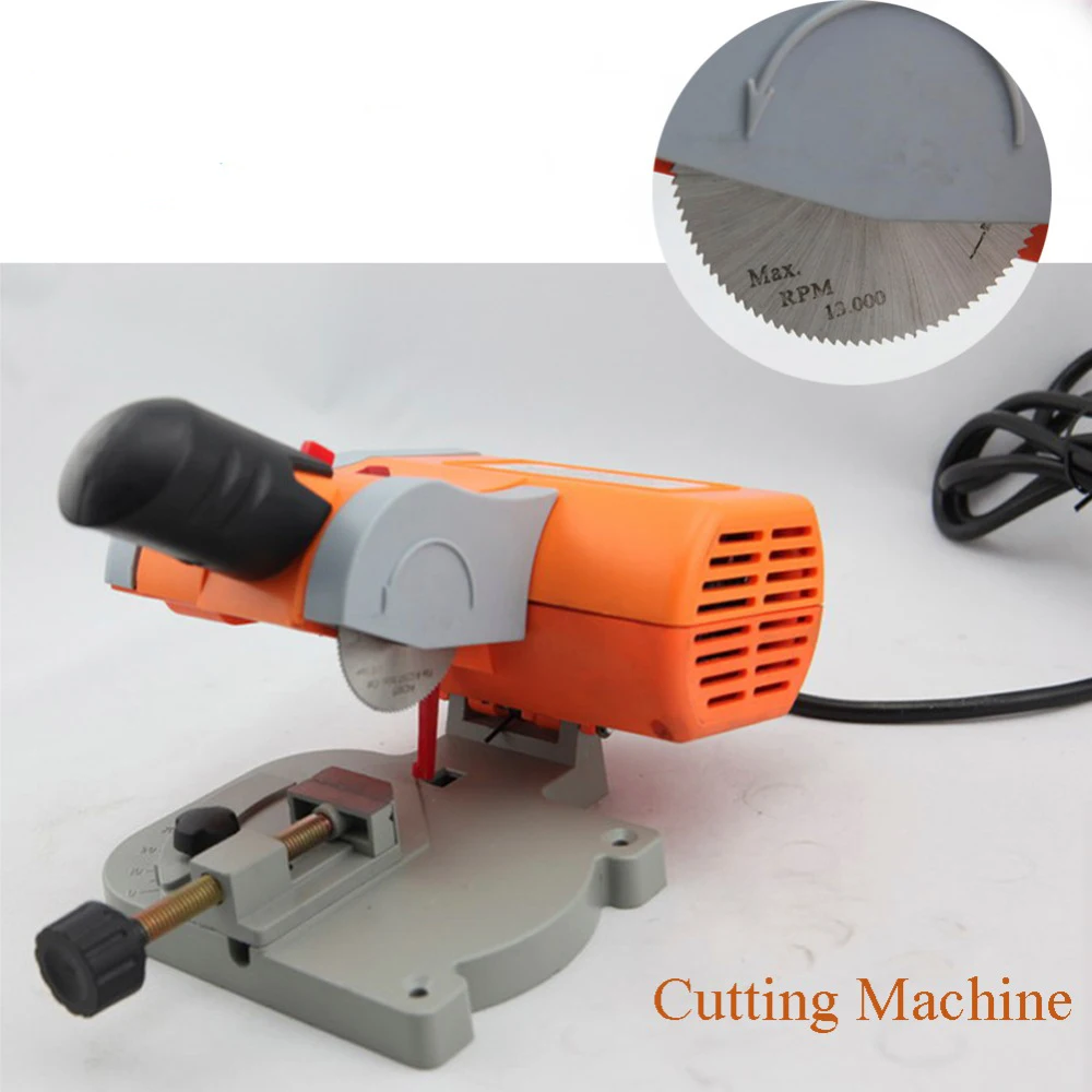 45 Degree Mini Cutting Machine Bench Cut-off Saw Steel Blade Diy Tools For cutting Metal Wood Plastic With Adjust Miter Gauge