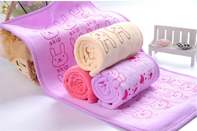 Hot  Sale New Arrival Comfortable Nano microfiber  Baby Face Towels Children Towels Cartoon Hair Towels  50x20cm