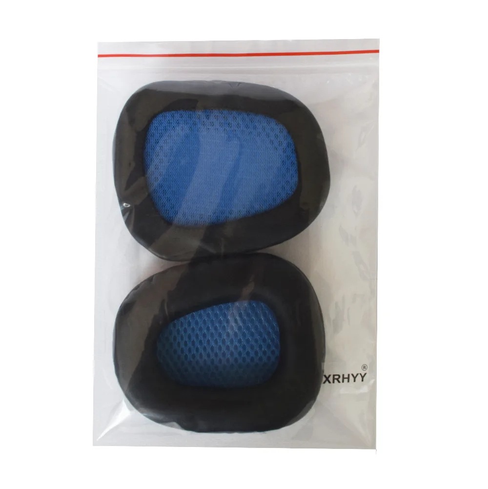 XRHYY Black With Blue Replacement Cushion Earpads For SADES SA718 SA-808 SA-820 SA-902 SA-903 SA-904 SA-905 SA-906 Headphones