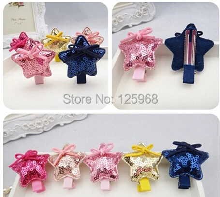 

Free Shipping 2015 New 30pcs/lot Fashion Baby Children Shiny Star Hair Clips Tiny Girls Hairclips Kid's Hair Accessories