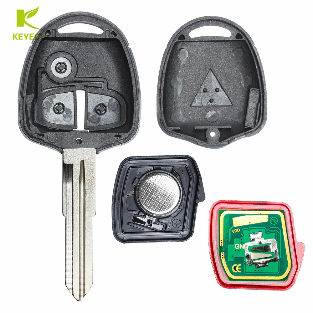 KEYECU Keyless Fob Chiave A Distanza 2 Pulsante 433MHz ID46 Chip per Mitsubishi Lancer 2009-2014 FCC ID: g8D-576M-A