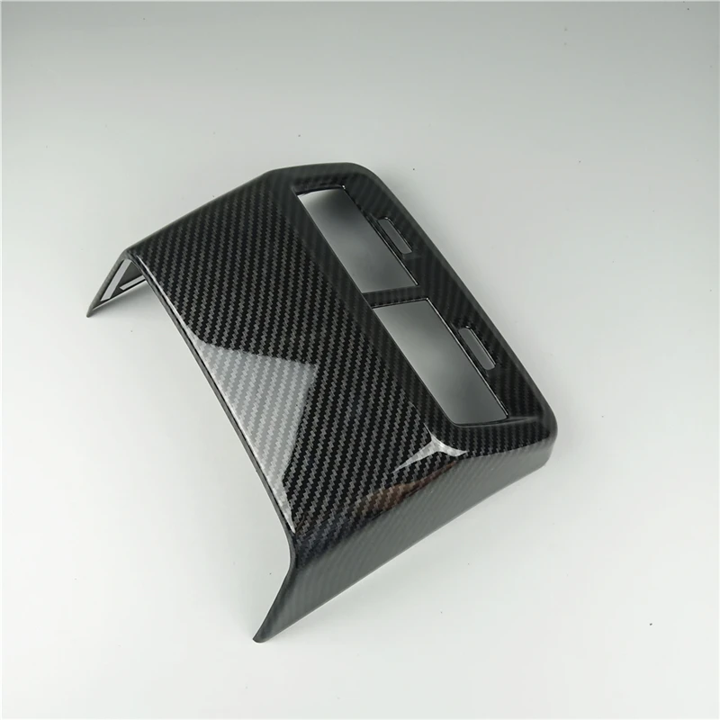 Car Styling Rear Air Outlet Frame Decoration Cover Trim For Audi A6 C8 2019 Carbon Fiber Color Storage Box Panel Decals