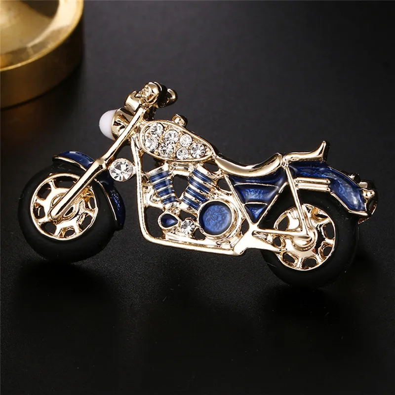 Red Blue Motorcycle Brooch Pin For Men And Women Party Clothing Accessories Baby Brooch Small Gift