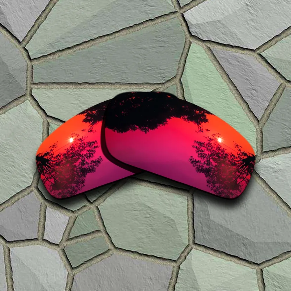 Grey Black&Violet Red Sunglasses Polarized Replacement Lenses for Oakley Monster Pup