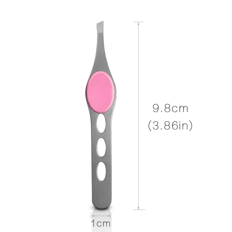 Brainbow 1pc Eyebrow Tweezer Stainless Steel Eyelash Extension Tweezers Eye Hair Removal Lady Face Makeup Tools Beauty Essential