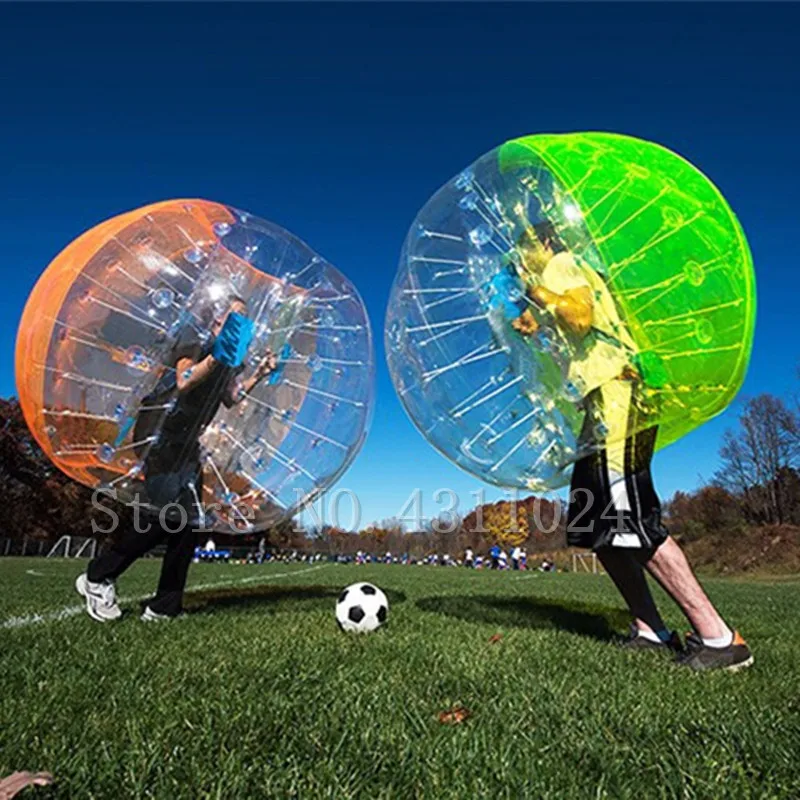 

Free Shipping Bubble Soccer Ball Dia 5 ft (1.5m) Human Hamster Ball Thick 8mm PVC Transparent Inflatable Bumper Ball Zorb Ball