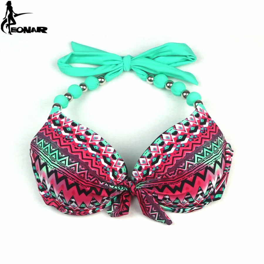 Bikinis brasileños con Push-Up para mujer, traje de baño con parte superior e inferior por separado, conjunto de Bikini con cuello Halter, ropa de playa Sexy, trajes de baño