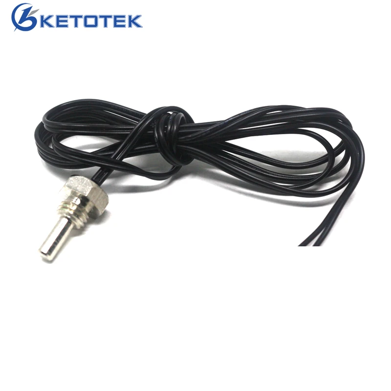 NTC temperature sensor probe -40-120C 1m 2m 5m length screw thread type waterproof for Digital Thermostat