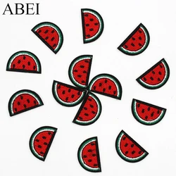 10pcs/lot Cartoon watermelon Patch Iron-on Embroidered fruit stickers DIY Appliques Handmade Pacthwork Garment Accessories