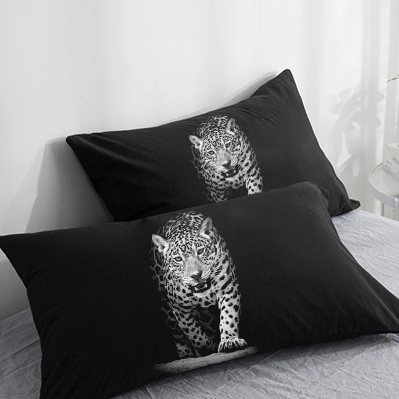 3D HD Custom Pillow Case,2PCS Pillowcase 50x70/50x75/50x80/70x70,Decorative Pillow Cover Animal Black panther,Bedding Drop ship