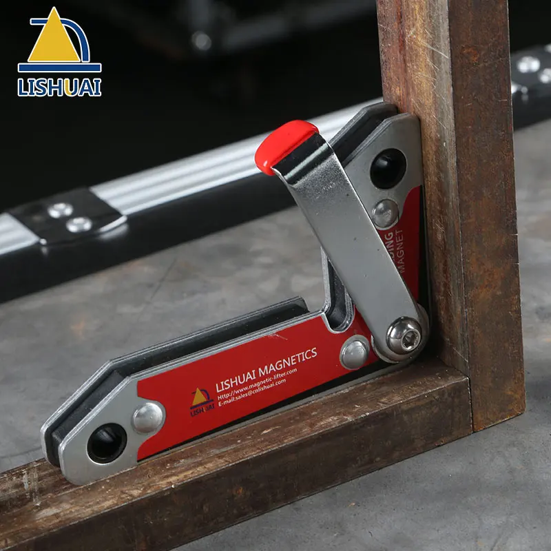 Lishuai New Item 2pcs/pack Neodymium Magnet Welding Clamp/Permanent NdFeB Welding Magnet with Handle