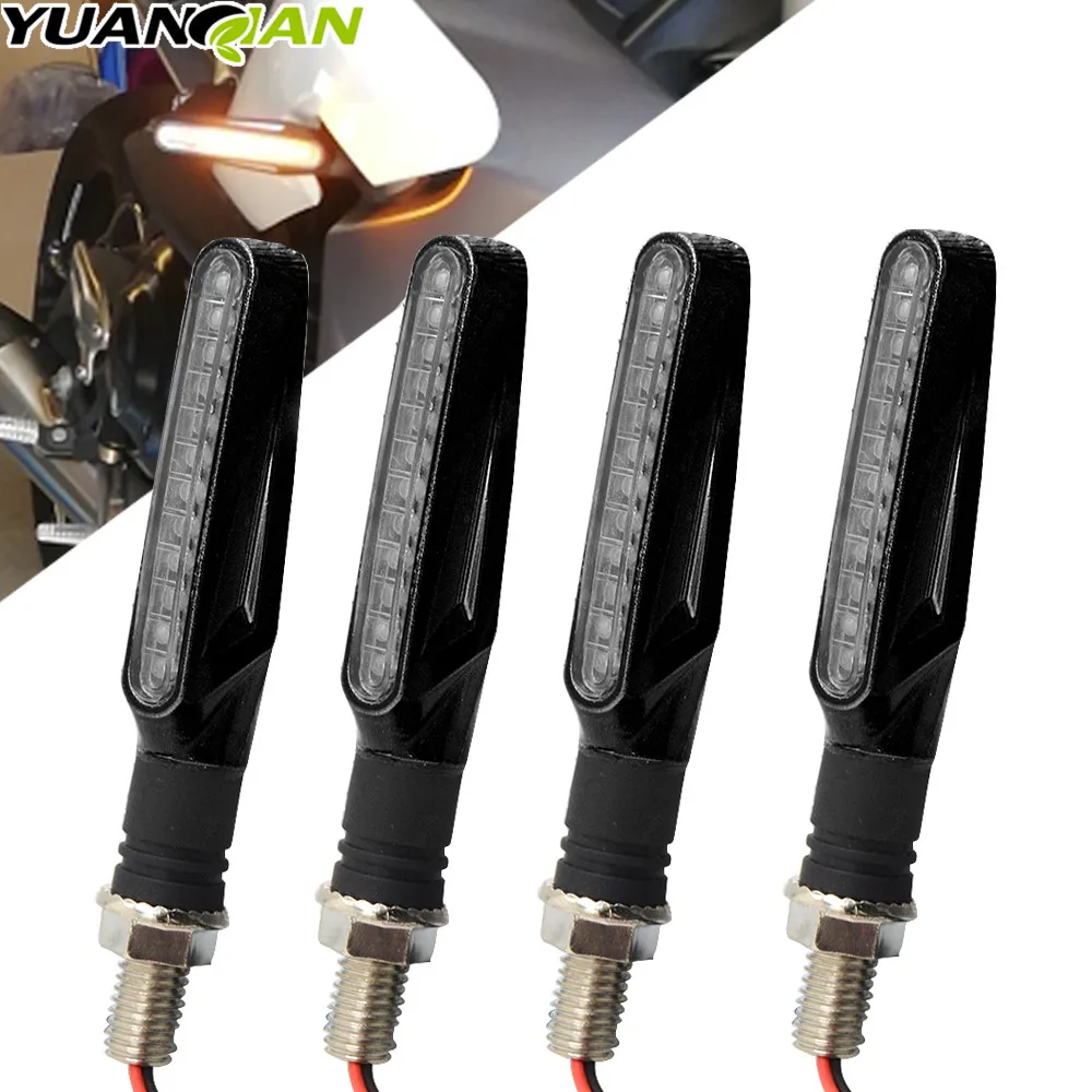 

Universal Motorcycle LED Flexible Turn Signal Indicator Amber Light For honda yamaha Kawasaki z750 Z800 Z1000 Suzuki Ducati