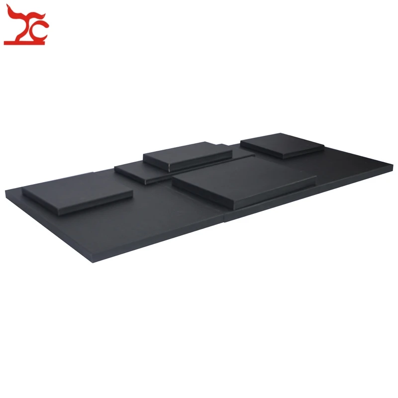 Wooden Jewelry Display Substrate Black Leatherette Window Showcase Bottom Board Store Jewelry Display Increase Tray Box Platform