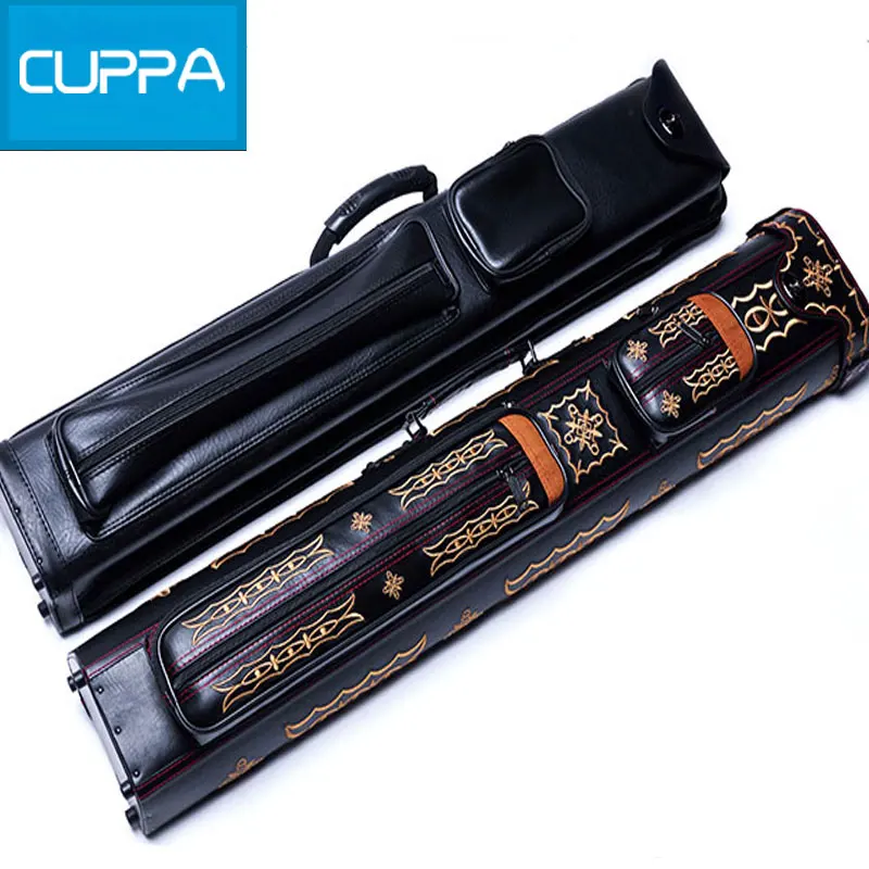 High Quality Cuppa 8 Holes Pool Cue Case 1/2 Pool Billiard Cues Cases PU Billiard Accessories Tow Colors China