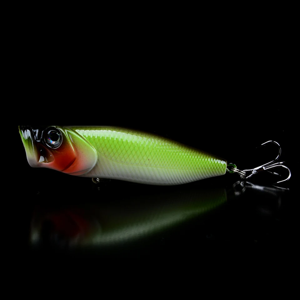 1pcs Topwater Popper Fishing Lures 3D Eyes Crankbait Wobbler Fishing Tackle 5 Colors Available Hard Baits Wholesale