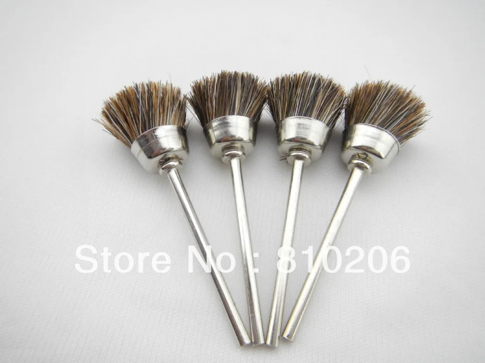 50pcs Gold Jewelry Bristle Cup Brush DIA 2.35mm Polishing Brush Gh101 Mini Dental Cleaning Burnishing Grinding Engraving Brush