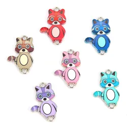 New Arrival 10 Pcs Mixed Color Drop Oil Elephant Unicorn Bear Bee Connector For Girls DIY Necklace Bracelet Jewelry