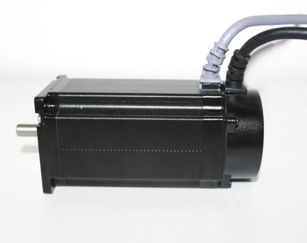 2 phase 12Nm Nema 34 hybrid servo motor with coding feedback,digital closed loop stepper driver 8A LCDA808H for laser engraving