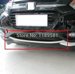 For Honda VEZEL 2014 2015 2016 ABS Chrome Front Bumper Cover Trim Car Accessories Stickers