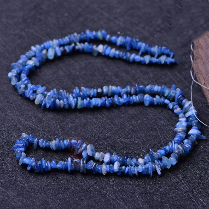 3-5x6-8mm Blue kyanite Beads Natural Freeform Chips Stone Beads For Jewelry Making Beads Bracelet 32'' DIY Beads Trinket