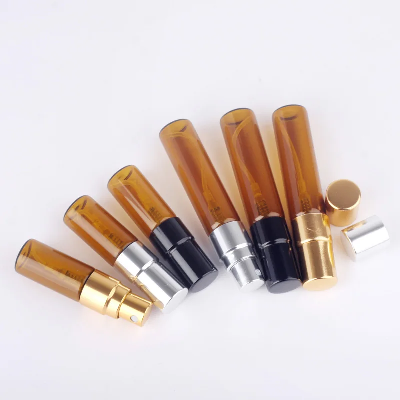 20pcs/lot 3ml 5ml 10ml Portable Mini Refillable Perfume Bottle Empty Metal Spray Bottle Perfume Bottles Atomizer Container