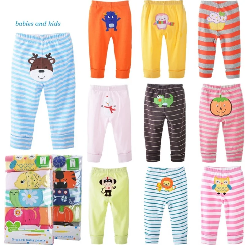 Brand Baby Pants Newborn Clothes Baby Boys Underpant Girls Tights 4Pcs/pack 100% Cotton Bebe Roupa Long Trouser