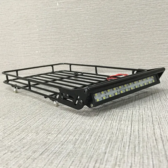 KYX Metal Roof Rack with 24 LED Light for 1/10 RC Rock Crawler SCX10-II 90046 90047 Cherokee SCX10 D90