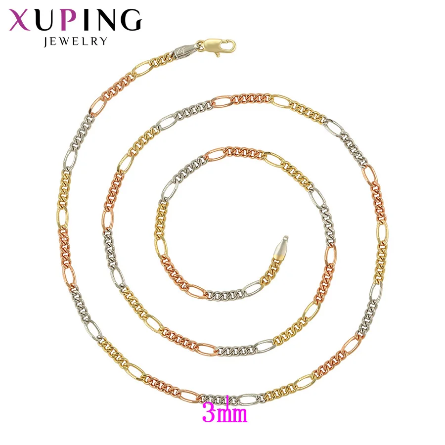 Xuping New Arrival Muticolor Environmental Copper Trendy for Women Long Necklace Jewelry Christmas Gifts 45347