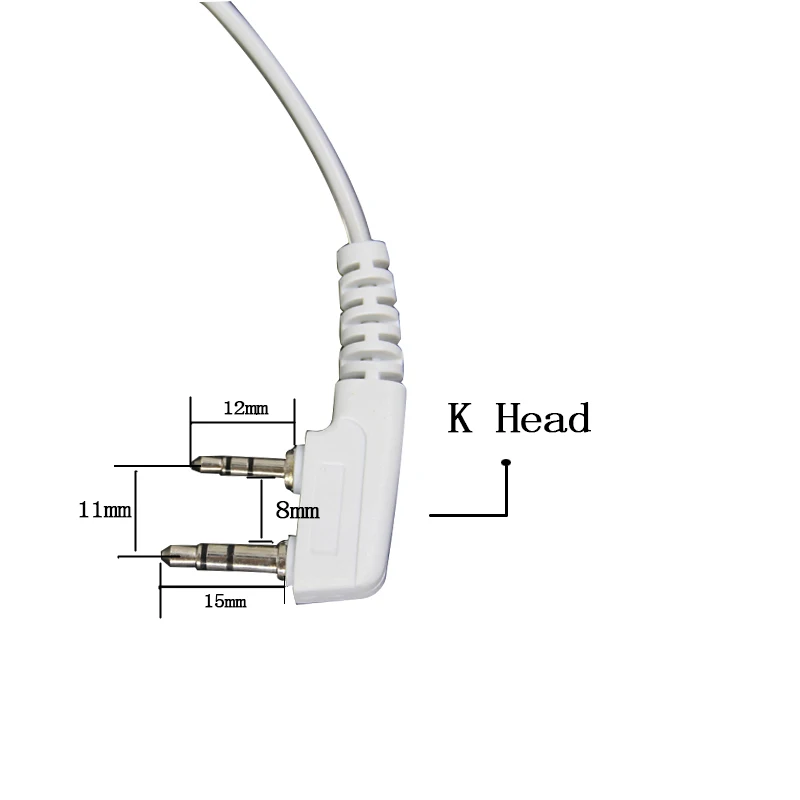 2 Pin zaczep na ucho słuchawki z redukcją szumów zestaw słuchawkowy mikrofonem Walkie Talkie pojedyncze ucho słuchawki douszne do obsługi Kenwood radia Baofeng