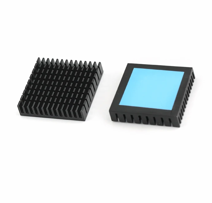 10pcs Industrial-grade Black Aluminum HeatSink 45X45X10mm Radiator Cooler with Cooling paste 45*45*10mm Heatsink Cooling Fin