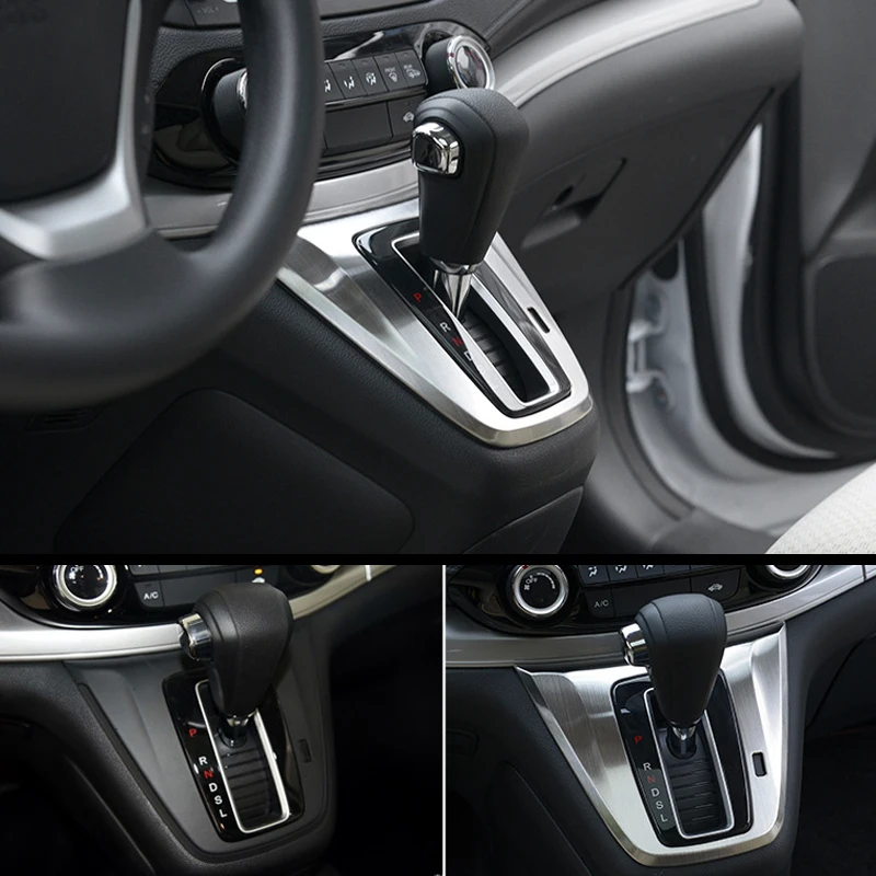For Honda CRV CR-V 2012-2015 Stainless Steel interior shift gear panel decoration cover trim fit LHD Car-styling Accessories
