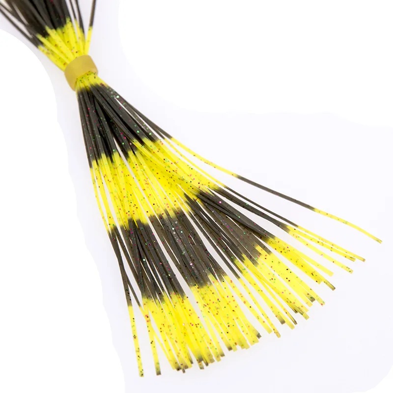 6 Bundles/Bag multiple colour Silicone Skirts for Spinner bait Rubber Jig Lures Squid Snapper Jigging Fishing Lure Accessories view 3