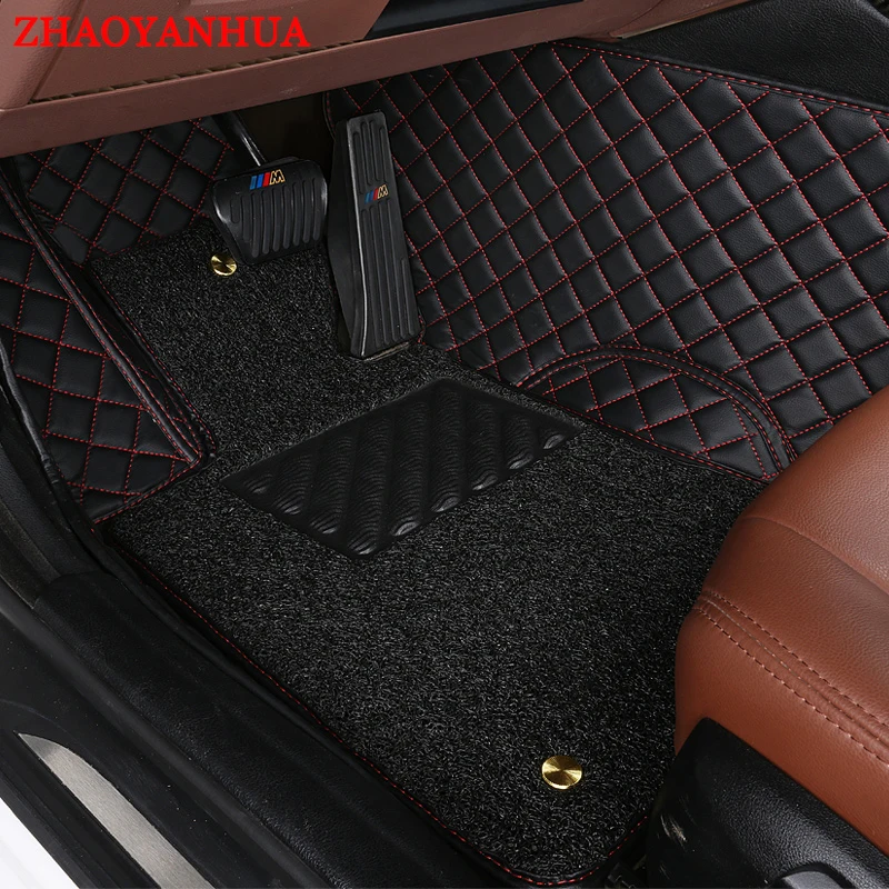 ZHAOYANHUA	Special made car floor mats for Toyota RAV4 Camry Prado Corolla Highlander car styling rugs carpet  liners