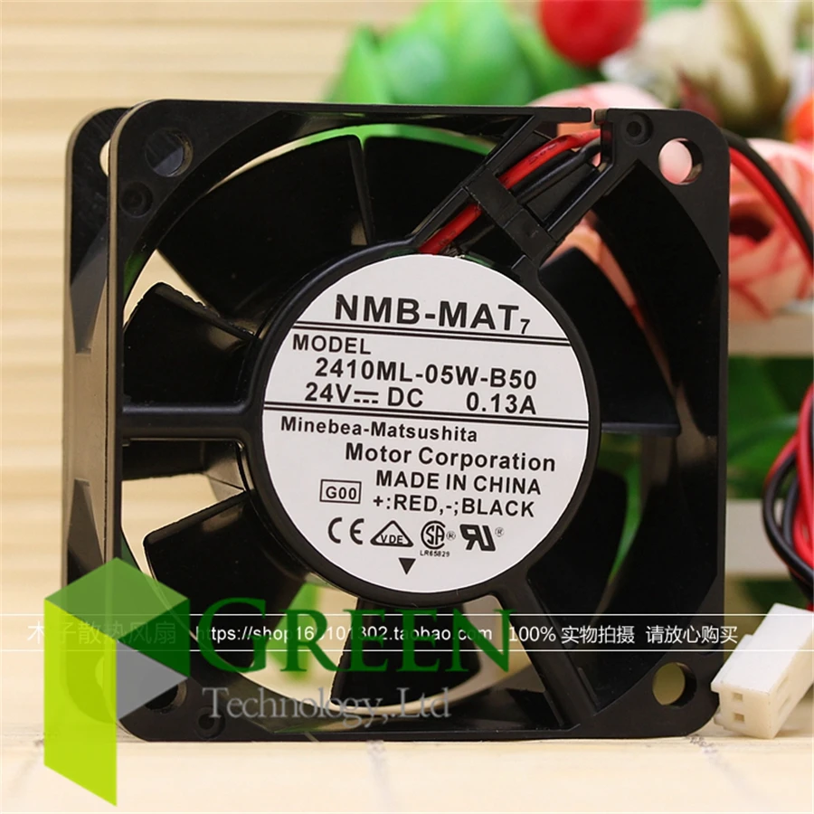 NMB – ventilateur de refroidissement pour boîtier de serveur, Original, 60MM, 60x60x25MM, 24V, 0,13 a, avec 2 broches, 6025